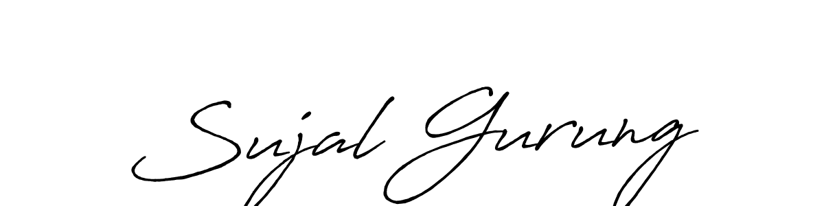 How to Draw Sujal Gurung signature style? Antro_Vectra_Bolder is a latest design signature styles for name Sujal Gurung. Sujal Gurung signature style 7 images and pictures png