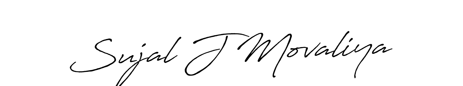 Antro_Vectra_Bolder is a professional signature style that is perfect for those who want to add a touch of class to their signature. It is also a great choice for those who want to make their signature more unique. Get Sujal J Movaliya name to fancy signature for free. Sujal J Movaliya signature style 7 images and pictures png