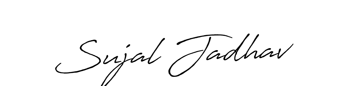 Similarly Antro_Vectra_Bolder is the best handwritten signature design. Signature creator online .You can use it as an online autograph creator for name Sujal Jadhav. Sujal Jadhav signature style 7 images and pictures png