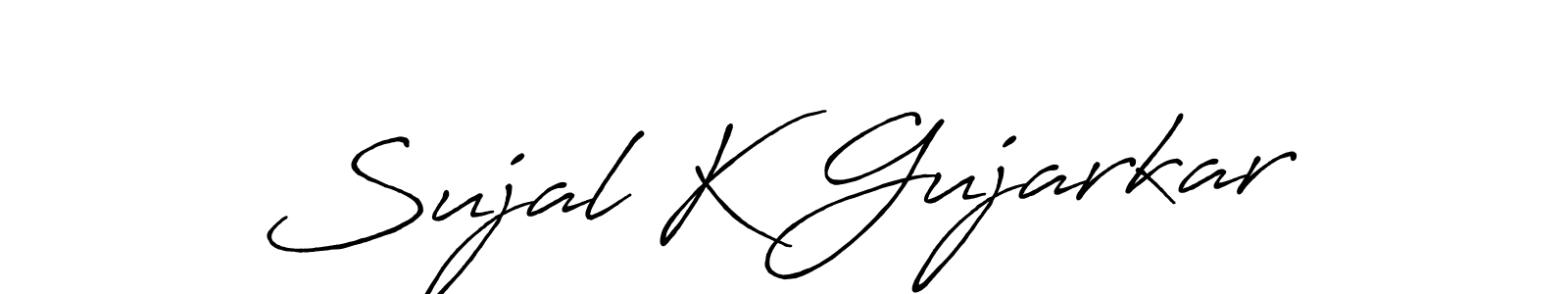 Also You can easily find your signature by using the search form. We will create Sujal K Gujarkar name handwritten signature images for you free of cost using Antro_Vectra_Bolder sign style. Sujal K Gujarkar signature style 7 images and pictures png
