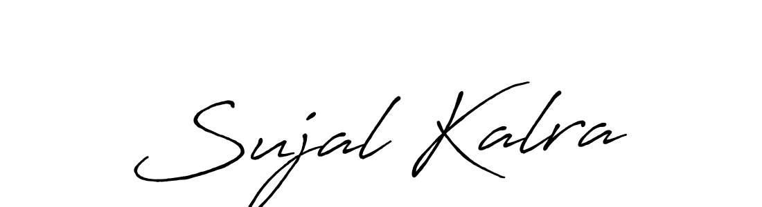 How to make Sujal Kalra name signature. Use Antro_Vectra_Bolder style for creating short signs online. This is the latest handwritten sign. Sujal Kalra signature style 7 images and pictures png