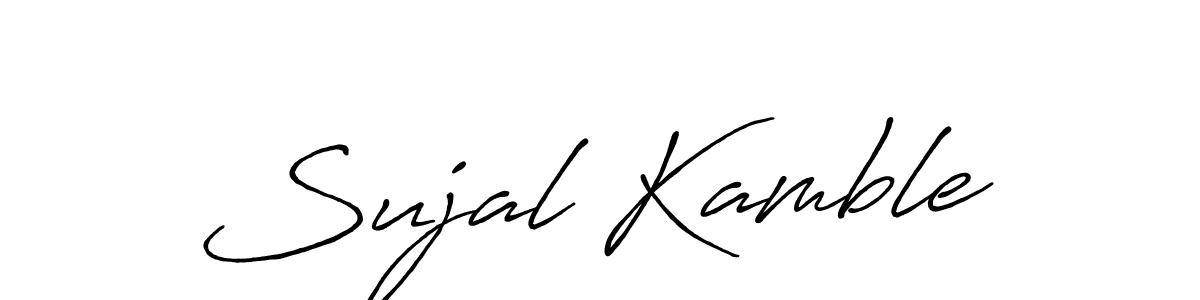 Similarly Antro_Vectra_Bolder is the best handwritten signature design. Signature creator online .You can use it as an online autograph creator for name Sujal Kamble. Sujal Kamble signature style 7 images and pictures png