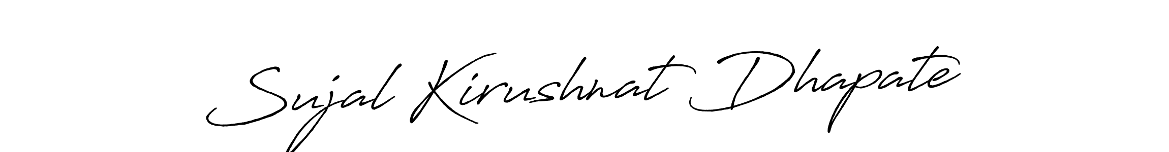 This is the best signature style for the Sujal Kirushnat Dhapate name. Also you like these signature font (Antro_Vectra_Bolder). Mix name signature. Sujal Kirushnat Dhapate signature style 7 images and pictures png