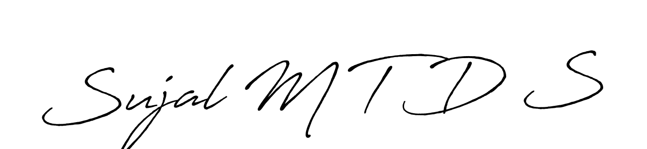 You should practise on your own different ways (Antro_Vectra_Bolder) to write your name (Sujal M T D S) in signature. don't let someone else do it for you. Sujal M T D S signature style 7 images and pictures png