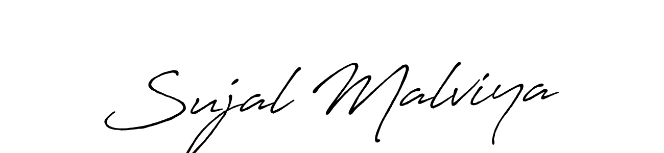 if you are searching for the best signature style for your name Sujal Malviya. so please give up your signature search. here we have designed multiple signature styles  using Antro_Vectra_Bolder. Sujal Malviya signature style 7 images and pictures png