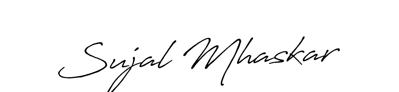 You should practise on your own different ways (Antro_Vectra_Bolder) to write your name (Sujal Mhaskar) in signature. don't let someone else do it for you. Sujal Mhaskar signature style 7 images and pictures png