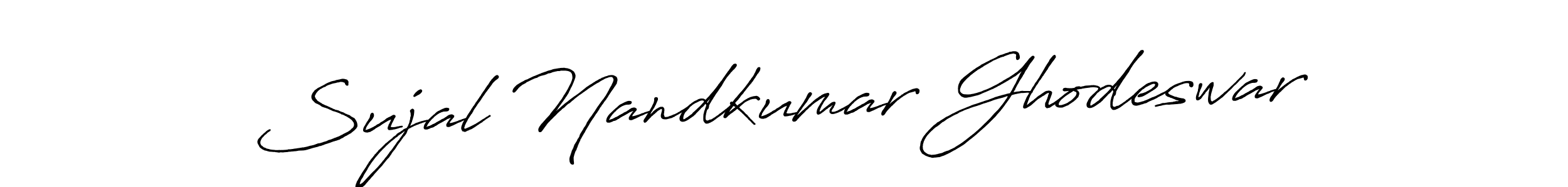 Make a beautiful signature design for name Sujal Nandkumar Ghodeswar. Use this online signature maker to create a handwritten signature for free. Sujal Nandkumar Ghodeswar signature style 7 images and pictures png