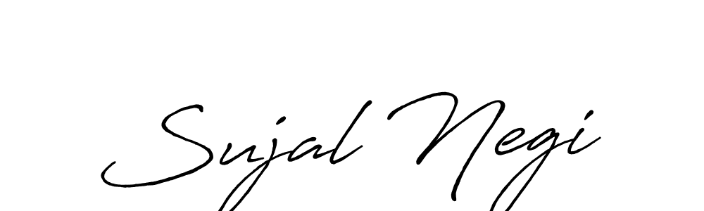 Also we have Sujal Negi name is the best signature style. Create professional handwritten signature collection using Antro_Vectra_Bolder autograph style. Sujal Negi signature style 7 images and pictures png