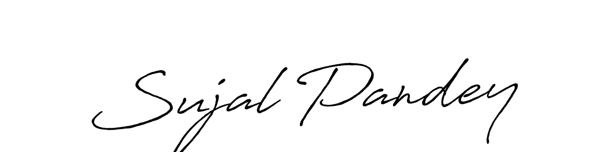 Use a signature maker to create a handwritten signature online. With this signature software, you can design (Antro_Vectra_Bolder) your own signature for name Sujal Pandey. Sujal Pandey signature style 7 images and pictures png