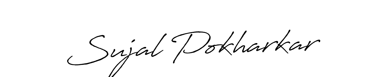 Design your own signature with our free online signature maker. With this signature software, you can create a handwritten (Antro_Vectra_Bolder) signature for name Sujal Pokharkar. Sujal Pokharkar signature style 7 images and pictures png