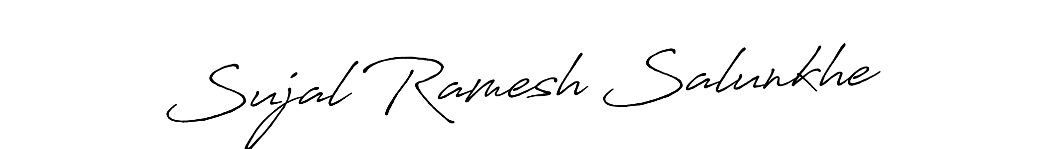 Create a beautiful signature design for name Sujal Ramesh Salunkhe. With this signature (Antro_Vectra_Bolder) fonts, you can make a handwritten signature for free. Sujal Ramesh Salunkhe signature style 7 images and pictures png