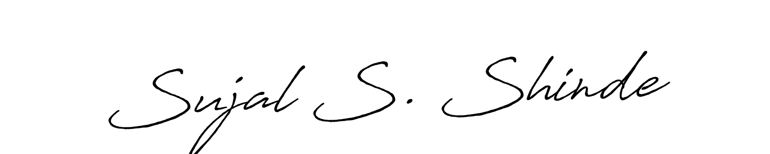 Use a signature maker to create a handwritten signature online. With this signature software, you can design (Antro_Vectra_Bolder) your own signature for name Sujal S. Shinde. Sujal S. Shinde signature style 7 images and pictures png