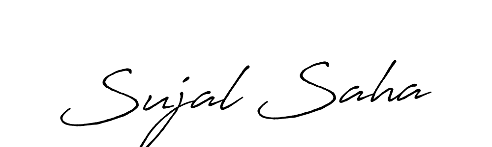 if you are searching for the best signature style for your name Sujal Saha. so please give up your signature search. here we have designed multiple signature styles  using Antro_Vectra_Bolder. Sujal Saha signature style 7 images and pictures png