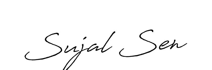 Use a signature maker to create a handwritten signature online. With this signature software, you can design (Antro_Vectra_Bolder) your own signature for name Sujal Sen. Sujal Sen signature style 7 images and pictures png