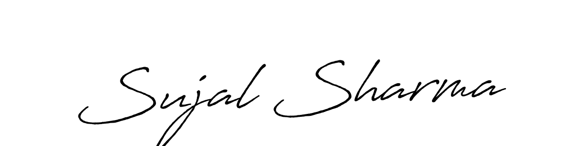 Make a beautiful signature design for name Sujal Sharma. With this signature (Antro_Vectra_Bolder) style, you can create a handwritten signature for free. Sujal Sharma signature style 7 images and pictures png