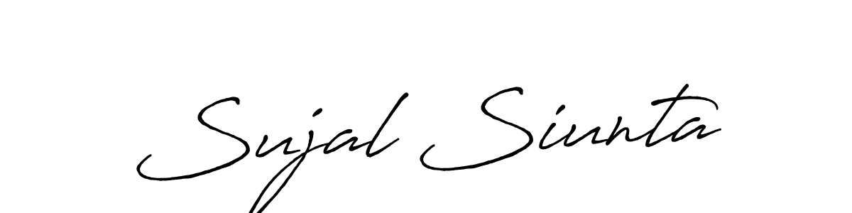 You should practise on your own different ways (Antro_Vectra_Bolder) to write your name (Sujal Siunta) in signature. don't let someone else do it for you. Sujal Siunta signature style 7 images and pictures png