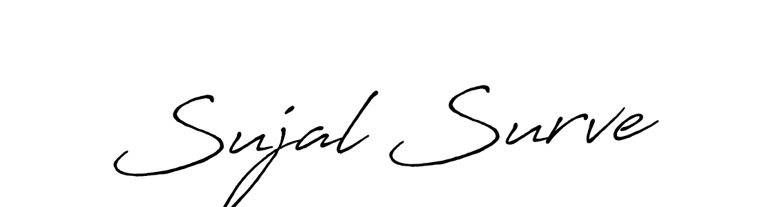 This is the best signature style for the Sujal Surve name. Also you like these signature font (Antro_Vectra_Bolder). Mix name signature. Sujal Surve signature style 7 images and pictures png
