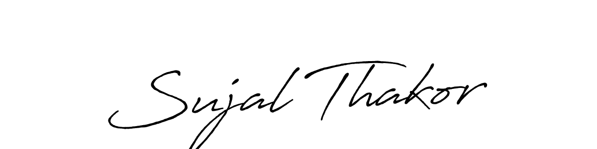 Similarly Antro_Vectra_Bolder is the best handwritten signature design. Signature creator online .You can use it as an online autograph creator for name Sujal Thakor. Sujal Thakor signature style 7 images and pictures png