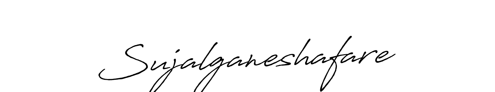 Use a signature maker to create a handwritten signature online. With this signature software, you can design (Antro_Vectra_Bolder) your own signature for name Sujalganeshafare. Sujalganeshafare signature style 7 images and pictures png