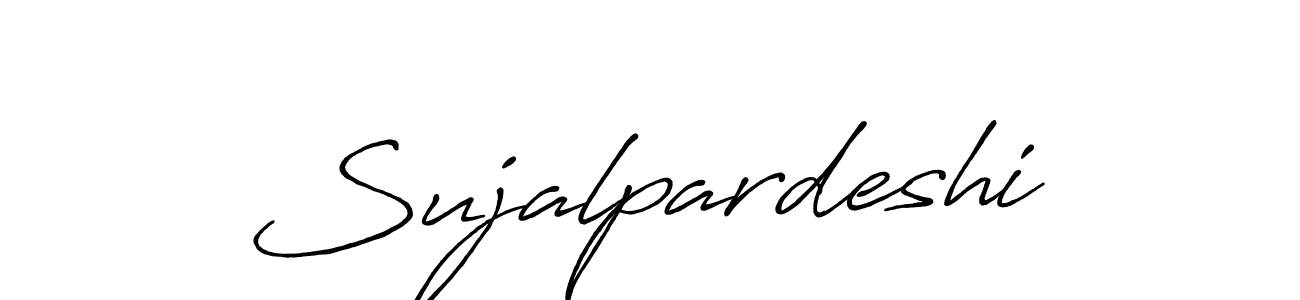 How to make Sujalpardeshi signature? Antro_Vectra_Bolder is a professional autograph style. Create handwritten signature for Sujalpardeshi name. Sujalpardeshi signature style 7 images and pictures png