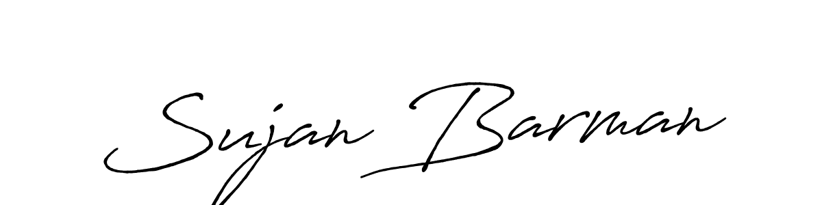 Make a beautiful signature design for name Sujan Barman. With this signature (Antro_Vectra_Bolder) style, you can create a handwritten signature for free. Sujan Barman signature style 7 images and pictures png