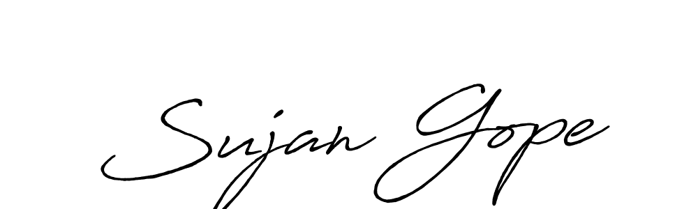 You should practise on your own different ways (Antro_Vectra_Bolder) to write your name (Sujan Gope) in signature. don't let someone else do it for you. Sujan Gope signature style 7 images and pictures png