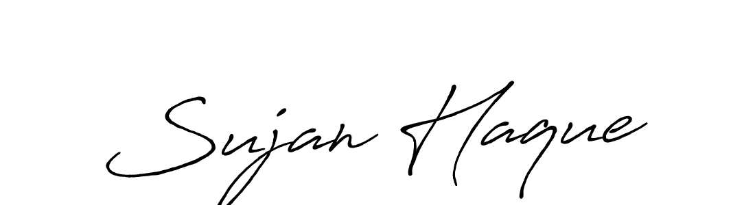 Make a beautiful signature design for name Sujan Haque. With this signature (Antro_Vectra_Bolder) style, you can create a handwritten signature for free. Sujan Haque signature style 7 images and pictures png