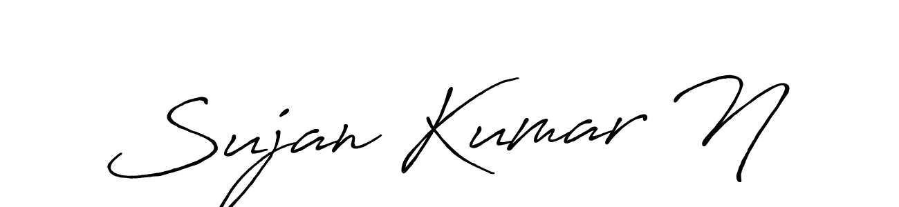 Also You can easily find your signature by using the search form. We will create Sujan Kumar N name handwritten signature images for you free of cost using Antro_Vectra_Bolder sign style. Sujan Kumar N signature style 7 images and pictures png