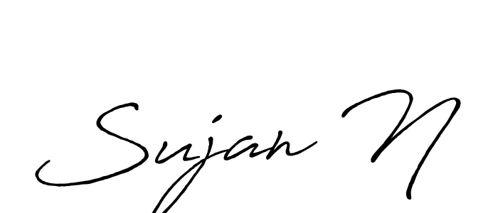 How to Draw Sujan N signature style? Antro_Vectra_Bolder is a latest design signature styles for name Sujan N. Sujan N signature style 7 images and pictures png