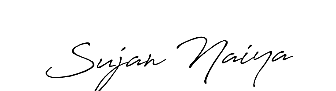 Make a beautiful signature design for name Sujan Naiya. With this signature (Antro_Vectra_Bolder) style, you can create a handwritten signature for free. Sujan Naiya signature style 7 images and pictures png