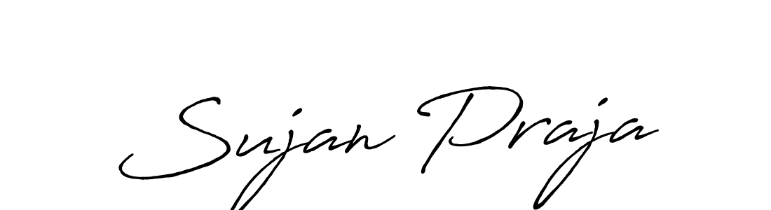 How to make Sujan Praja name signature. Use Antro_Vectra_Bolder style for creating short signs online. This is the latest handwritten sign. Sujan Praja signature style 7 images and pictures png