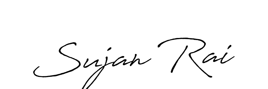 Use a signature maker to create a handwritten signature online. With this signature software, you can design (Antro_Vectra_Bolder) your own signature for name Sujan Rai. Sujan Rai signature style 7 images and pictures png