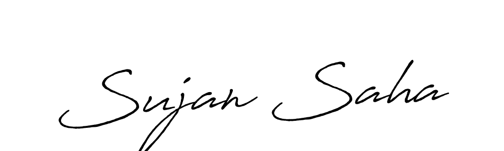 Use a signature maker to create a handwritten signature online. With this signature software, you can design (Antro_Vectra_Bolder) your own signature for name Sujan Saha. Sujan Saha signature style 7 images and pictures png