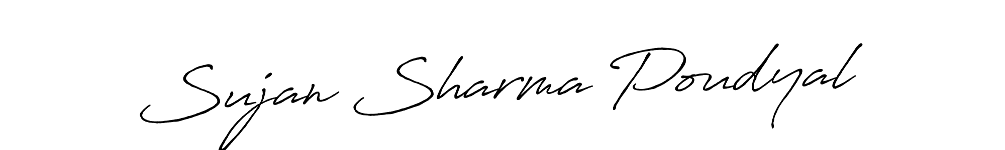 Create a beautiful signature design for name Sujan Sharma Poudyal. With this signature (Antro_Vectra_Bolder) fonts, you can make a handwritten signature for free. Sujan Sharma Poudyal signature style 7 images and pictures png