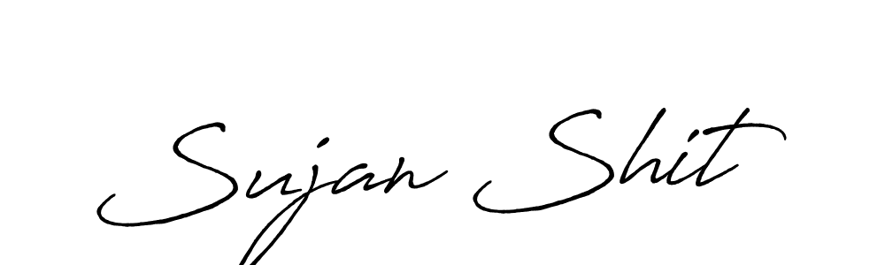 How to make Sujan Shit name signature. Use Antro_Vectra_Bolder style for creating short signs online. This is the latest handwritten sign. Sujan Shit signature style 7 images and pictures png