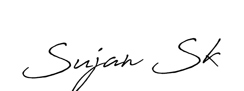 Sujan Sk stylish signature style. Best Handwritten Sign (Antro_Vectra_Bolder) for my name. Handwritten Signature Collection Ideas for my name Sujan Sk. Sujan Sk signature style 7 images and pictures png