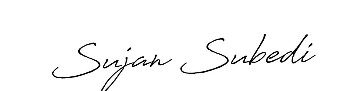 Create a beautiful signature design for name Sujan Subedi. With this signature (Antro_Vectra_Bolder) fonts, you can make a handwritten signature for free. Sujan Subedi signature style 7 images and pictures png