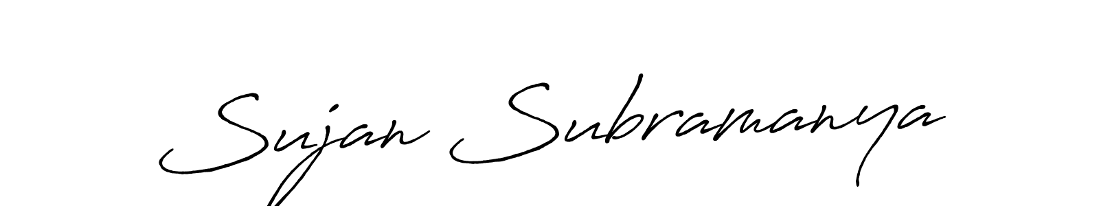The best way (Antro_Vectra_Bolder) to make a short signature is to pick only two or three words in your name. The name Sujan Subramanya include a total of six letters. For converting this name. Sujan Subramanya signature style 7 images and pictures png