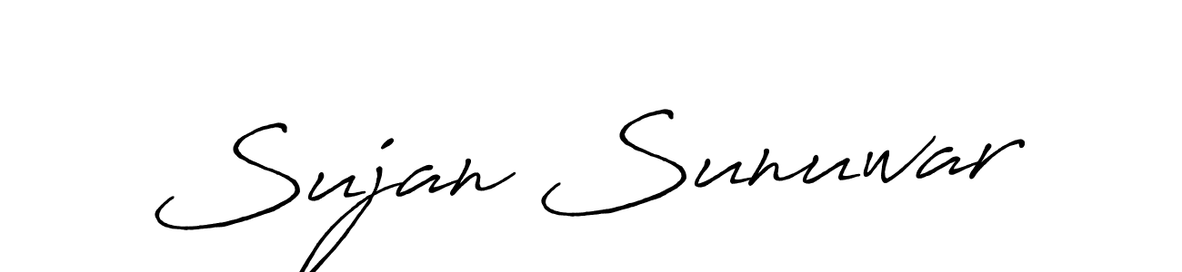 Design your own signature with our free online signature maker. With this signature software, you can create a handwritten (Antro_Vectra_Bolder) signature for name Sujan Sunuwar. Sujan Sunuwar signature style 7 images and pictures png