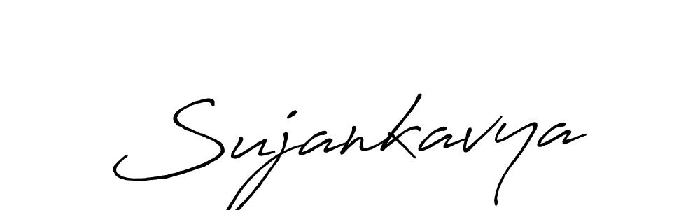 You should practise on your own different ways (Antro_Vectra_Bolder) to write your name (Sujankavya) in signature. don't let someone else do it for you. Sujankavya signature style 7 images and pictures png