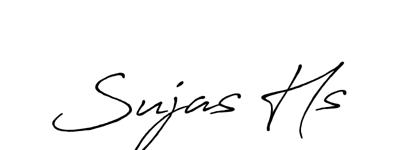 Create a beautiful signature design for name Sujas Hs. With this signature (Antro_Vectra_Bolder) fonts, you can make a handwritten signature for free. Sujas Hs signature style 7 images and pictures png