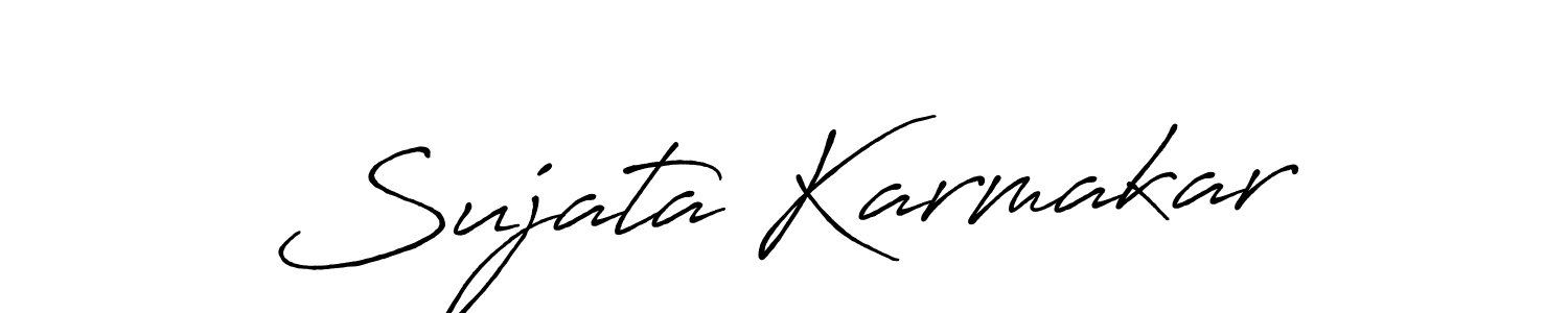 The best way (Antro_Vectra_Bolder) to make a short signature is to pick only two or three words in your name. The name Sujata Karmakar include a total of six letters. For converting this name. Sujata Karmakar signature style 7 images and pictures png