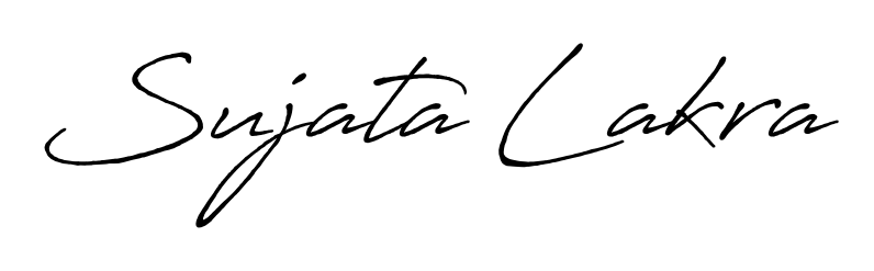 Try this chic Sujata Lakra handwritten sign style. Using Antro_Vectra_Bolder font elements, it gives your name a sleek, memorable identity. Sujata Lakra signature style 7 images and pictures png