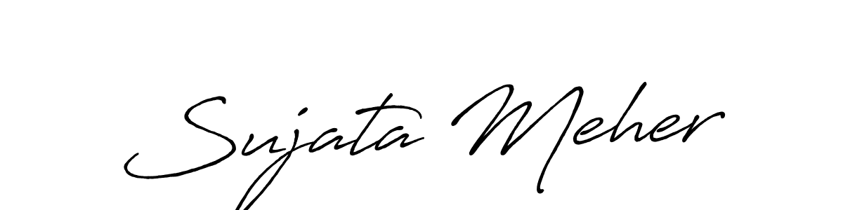 Similarly Antro_Vectra_Bolder is the best handwritten signature design. Signature creator online .You can use it as an online autograph creator for name Sujata Meher. Sujata Meher signature style 7 images and pictures png