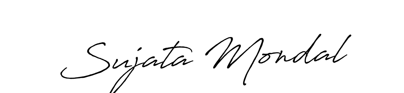 Create a beautiful signature design for name Sujata Mondal. With this signature (Antro_Vectra_Bolder) fonts, you can make a handwritten signature for free. Sujata Mondal signature style 7 images and pictures png