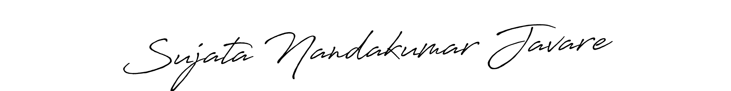 Antro_Vectra_Bolder is a professional signature style that is perfect for those who want to add a touch of class to their signature. It is also a great choice for those who want to make their signature more unique. Get Sujata Nandakumar Javare name to fancy signature for free. Sujata Nandakumar Javare signature style 7 images and pictures png
