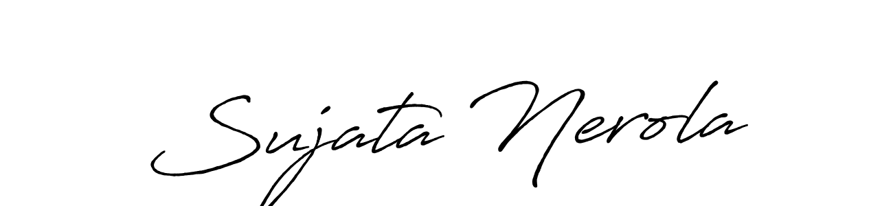 See photos of Sujata Nerola official signature by Spectra . Check more albums & portfolios. Read reviews & check more about Antro_Vectra_Bolder font. Sujata Nerola signature style 7 images and pictures png