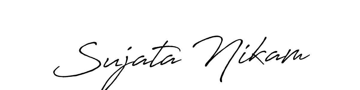 Make a beautiful signature design for name Sujata Nikam. Use this online signature maker to create a handwritten signature for free. Sujata Nikam signature style 7 images and pictures png