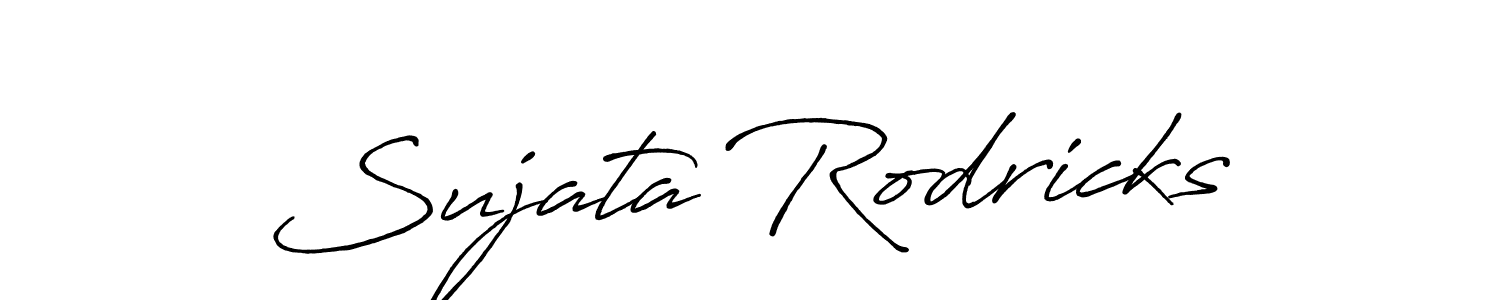 Make a beautiful signature design for name Sujata Rodricks. With this signature (Antro_Vectra_Bolder) style, you can create a handwritten signature for free. Sujata Rodricks signature style 7 images and pictures png