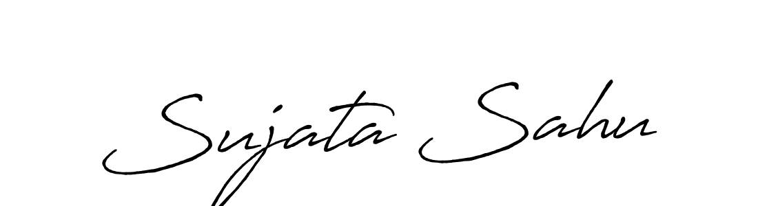 Create a beautiful signature design for name Sujata Sahu. With this signature (Antro_Vectra_Bolder) fonts, you can make a handwritten signature for free. Sujata Sahu signature style 7 images and pictures png